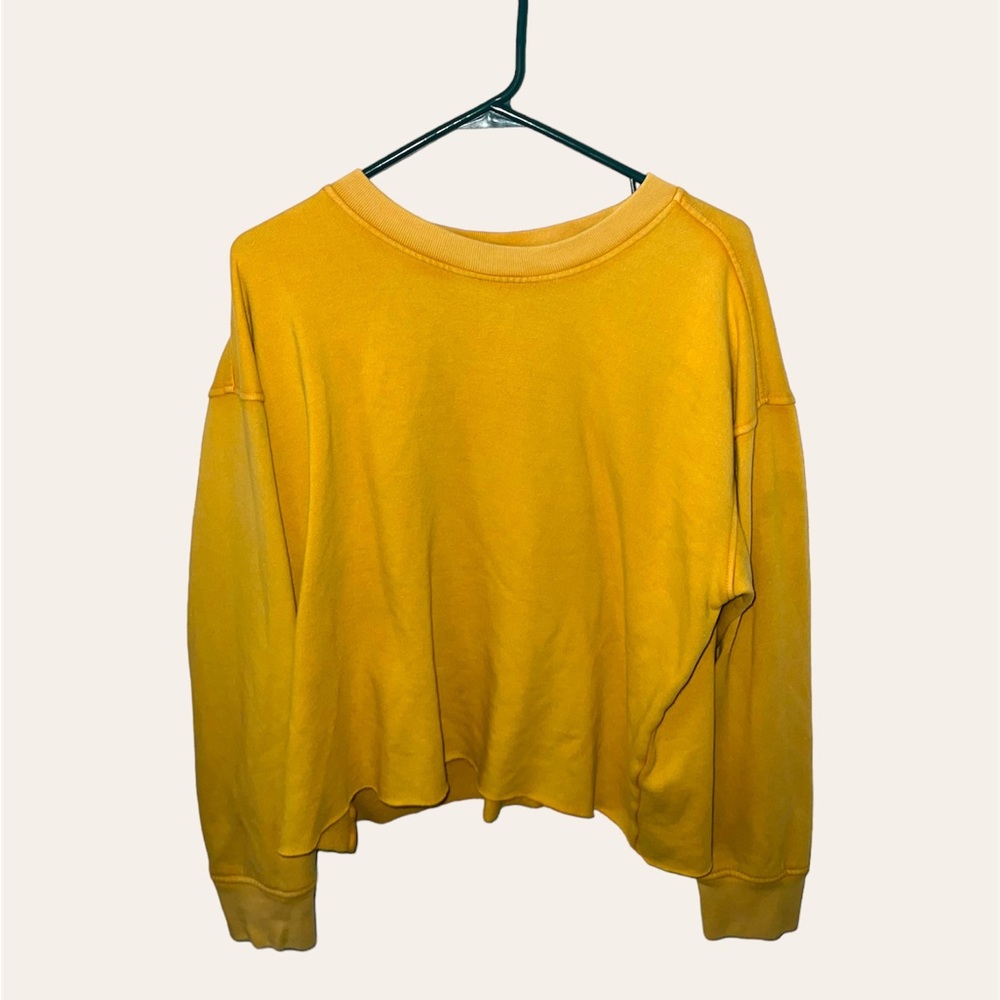 Forever 21 Large Loose Yellow Crewneck